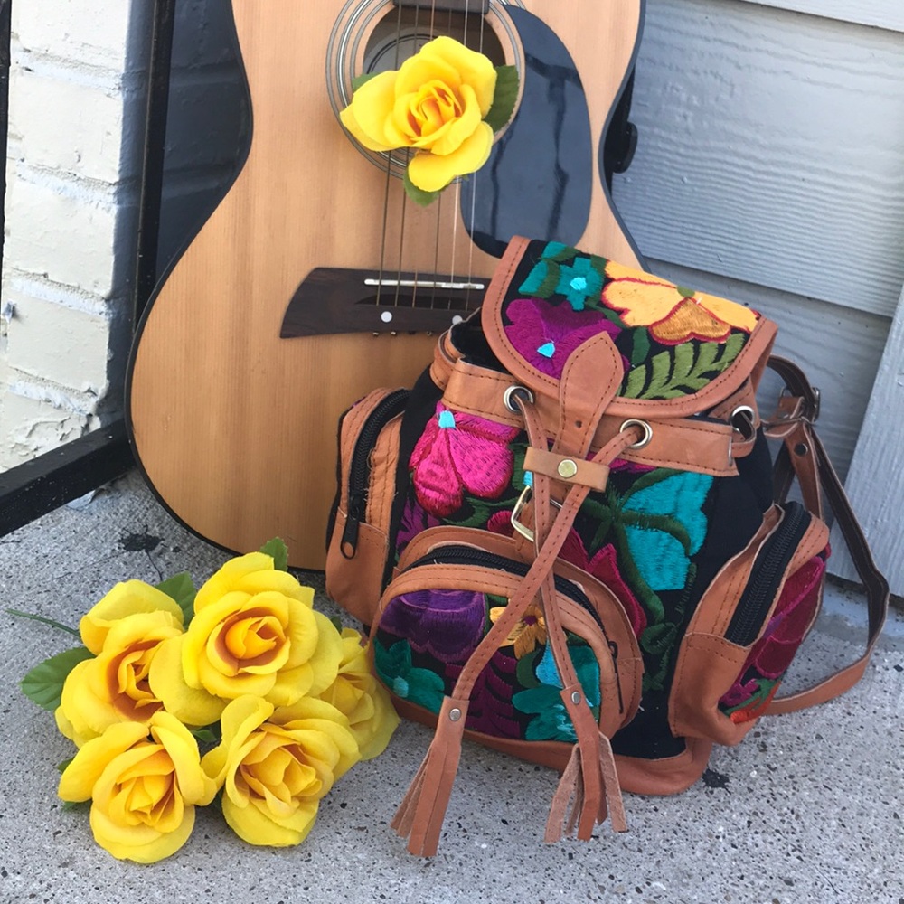Mexican Embroidered Handmade Mini Backpack! - Picture 1 of 8